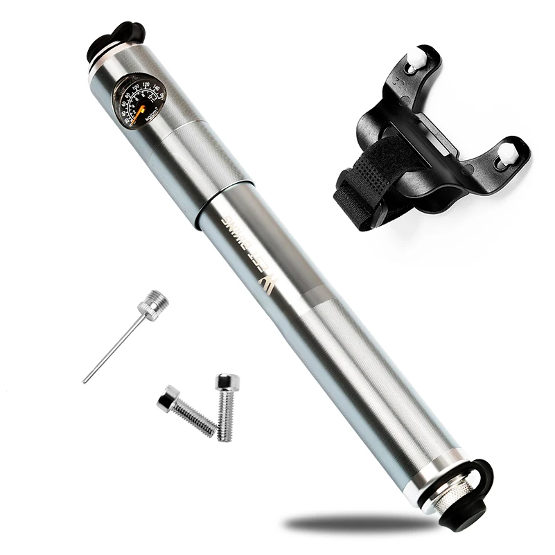 WEST BIKING мини велосипедный ручной насос с манометром 160 фунтов/кв. дюйм алюминиевый сплав воздушный насос для шин клапан Presta Schrader велосипедный насос
