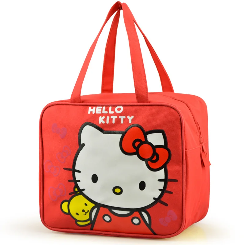 Рисунок «Hello kitty» Водонепроницаемый "Ланч-бокс" мешок с персонажем из мультфильмов высокого качества квадратная сумка для покупок сумки для ланча XW-1078