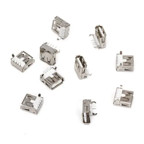 

JFBL Hot sale 10pcs USB Type-A Socket 90-Degree Female Connector Jack for Repair