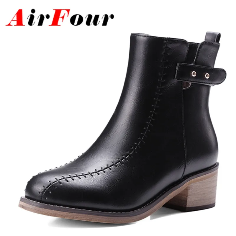 

ENMAYLA High Heels Rivets Charms Shoes Woman Ankle Boots for Women Winter Motorcycle Boots Large Size 34-48 Zippers Round Toe