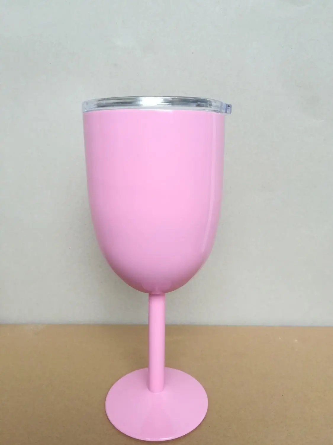 13 унций, 400 мл, вакуум, нержавеющая сталь, бокал для коктейлей, вина, креативный, для вина, прочный стеклянный бокал с крышкой, посуда для напитков, стекло - Цвет: Розовый