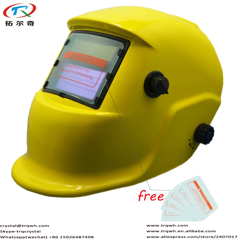 

Solar Powered Li Battery Fast Ship Tig Mig Mag Protective Welding Mask Welder Auto Darkening Welding Cap Lens TRQ-HS05-2233DE