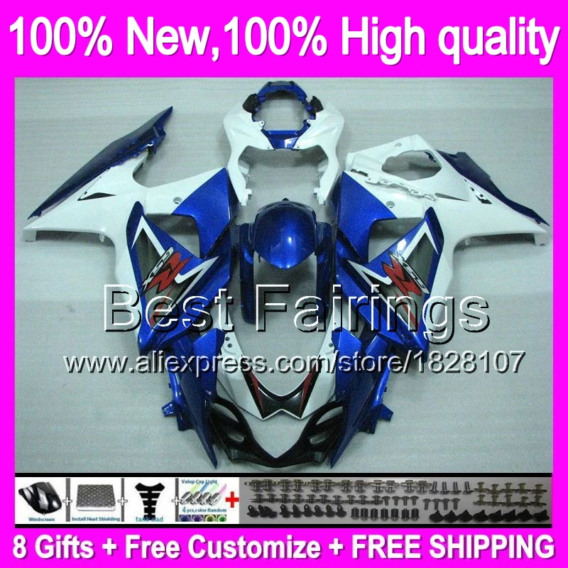 

Fairing For SUZUKI GSXR1000 09 10 11 12 13 GSXR-1000 90B13 GSX R1000 K9 GSXR 1000 2009 2010 2011 2012 2013 Blue white +Decal