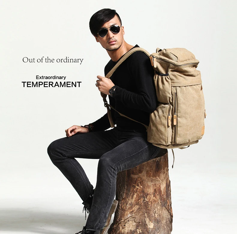 Большой Вместительный Мужской винтажный рюкзак для путешествий, рюкзак для ноутбука, мужской ретро повседневный рюкзак для подростков, школьные сумки