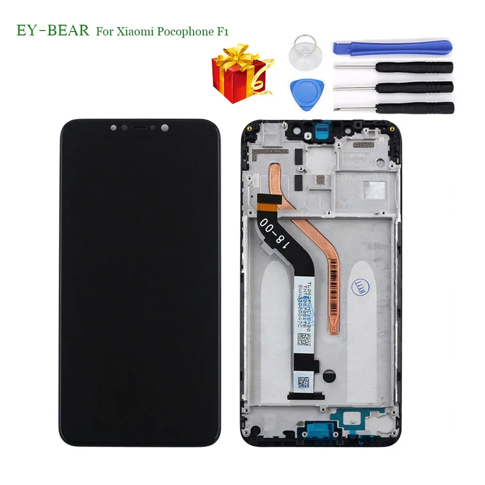 

EY-BEAR LCD Display 6.18" inch For Xiaomi Pocophone F1 LCD Touch Screen Digitizer Assembly Replacement For Xiaomi Pocophone F1