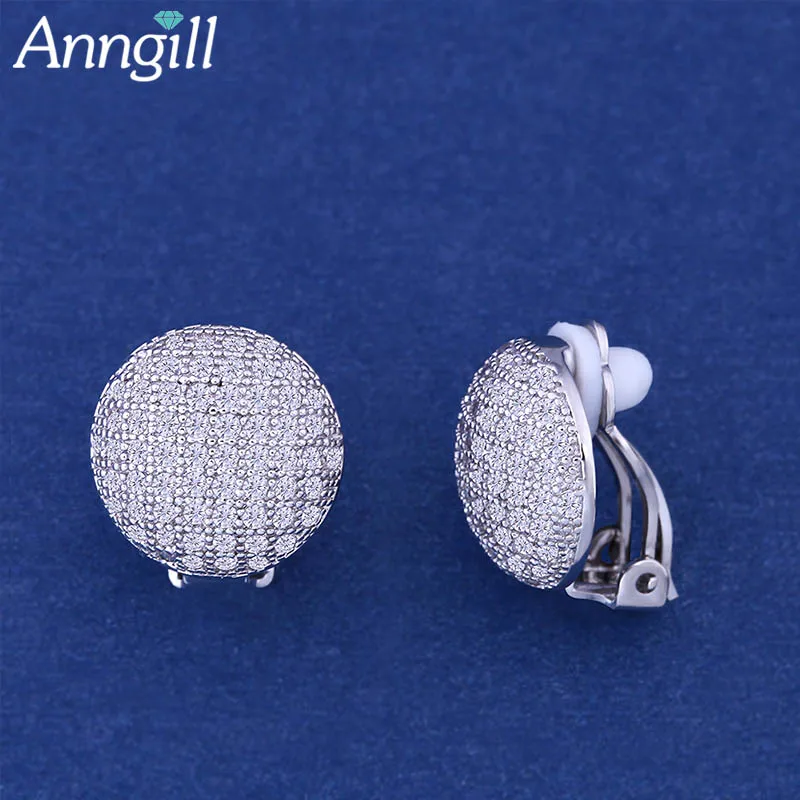 Buy Women Clip Earrings Without Piercing Non Pierced Earrings Silver Round Arc