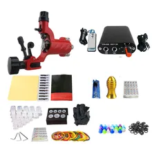 Pro полный комплект машина татуировки комплект 1 шт. Ротари татуировки Machine Gun Питание иглы Захваты Советы педаль для тела книги по искусству