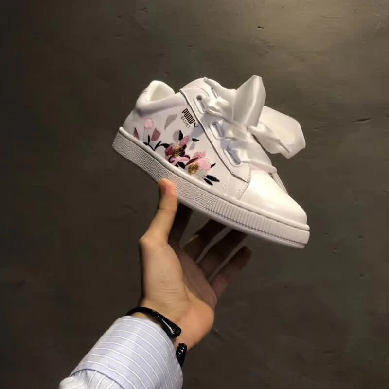 2018 Оригинал Новое поступление PUMA Suede сердце женские кроссовки бадминтон обувь