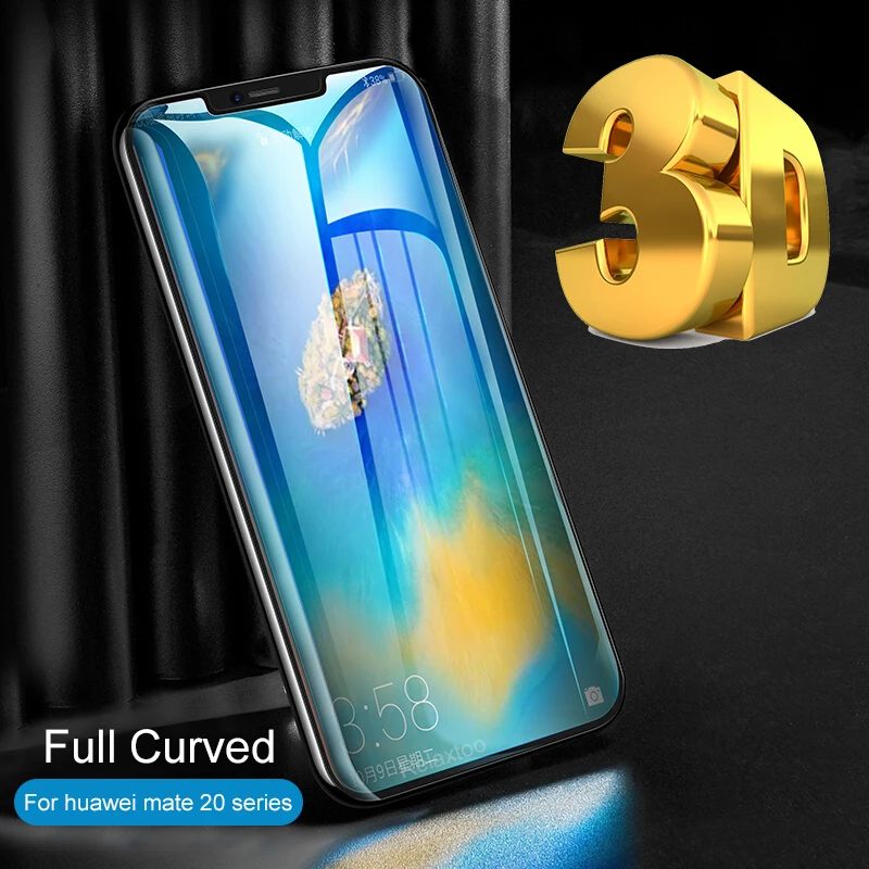 

3D Full Curved Tempered Glass for Huawei Mate 20 Lite Pro Protective Glass mate20 light 20lite 20pro Glas Screen Protector Film