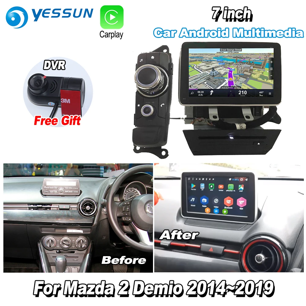 Clearance YESSUN For Mazda 2 Demio 2014~2019 Car Android Carplay GPS Navi maps Navigation DVD CD Player Radio Stereo Multimedia HD Screen 0 Clearance YESSUN For Mazda 2 Demio 2014~2019 Car Android Carplay GPS Navi maps Navigation DVD CD Player Radio Stereo Multimedia HD Screen 0