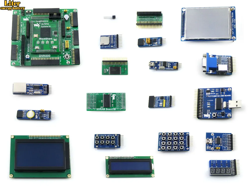 Циклонная плата Altera EP4CE10 EP4CE10F17C8N ALTERA Cyclone IV FPGA макетная + 18 комплектов аксессуаров =