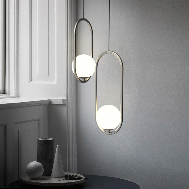 American Led Creative Gl Ball Pendant Lights Iron Hoop American Led Creative Gl Ball Pendant Lights Iron Hoop