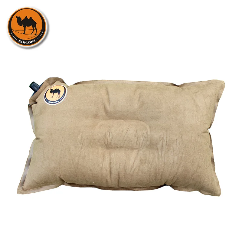 Camel ZT005 замшевая Автоматическая надувная подушка 250 г 45*25*8 см для использования на открытом воздухе - Цвет: kakhi