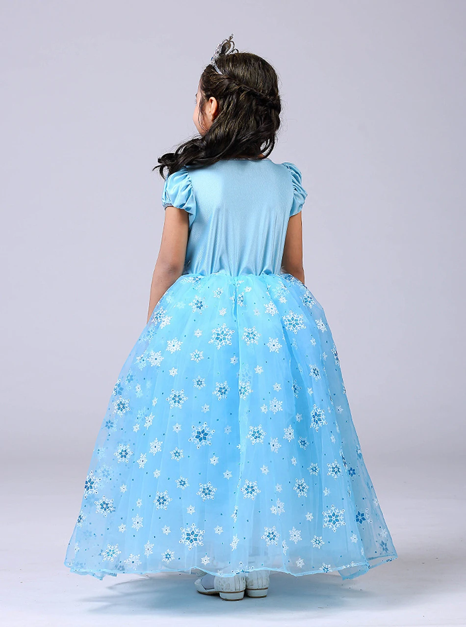 PaMaBa/платье-пачка принцессы Эльзы для маленьких девочек Нарядный Детский карнавальный костюм Анны с блестками и снежинками Vestidos elsa/Anna, бальное платье
