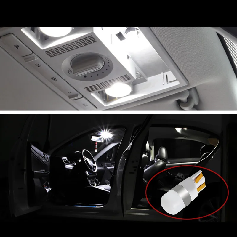 

10pcs light bulbs for cars width lamp led reading lamp t10-1-3030 license plate lamp high luminous efficiency 12v-24v