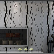 Beibehang Современные Простые Черные Серые обои с волнистым узором в Вертикальную Полоску спальня гостиная ТВ фон 3d обои для стен