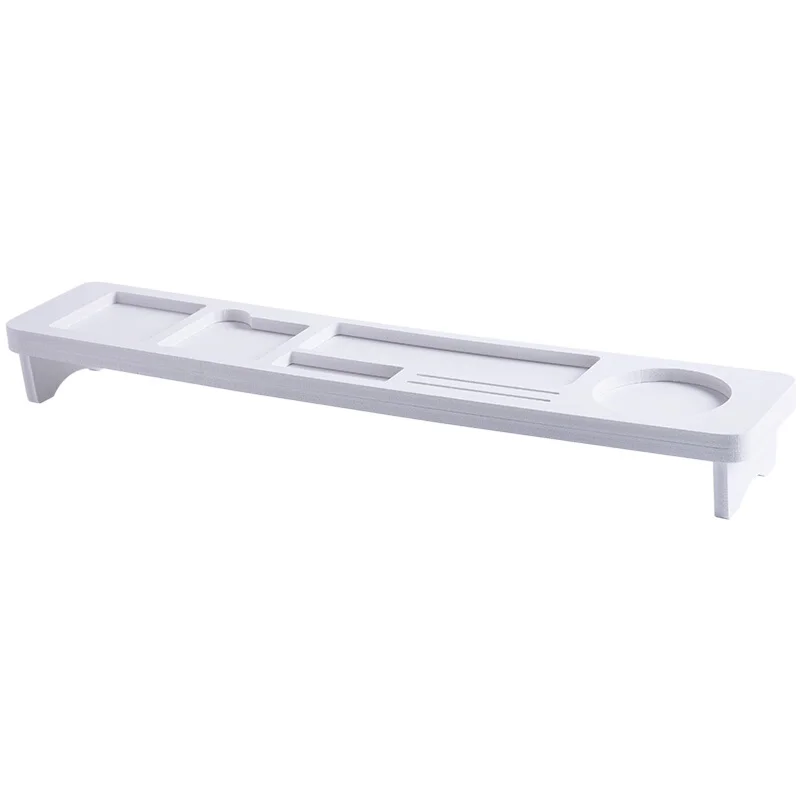 Computer Desktop Stationery Organizer Storage Rack Keyboard Rack Finishing Storage Rack Sundries Storage Shelf PVC Board - Цвет: Светло-серый