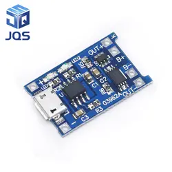 5 шт. Micro USB 5 В 1A 18650 TP4056 литиевых Батарея Зарядное устройство модуль зарядки доска с защитой двойной функции 1A литий-ионный