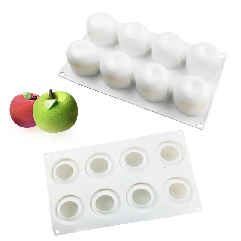 Apple Shape Silicone Cake Mold Jelly Pudding Molds Soap Candle Mould