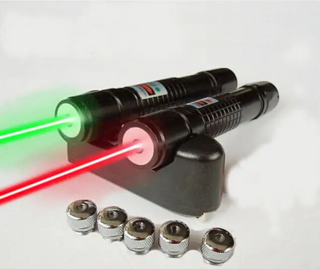 

AAA 100000m 532nm Flashlight Powerful Light Green/Red Laser Pointers Burning Beam Match Burn Cigarettes+5 Lazer Heads Hunting