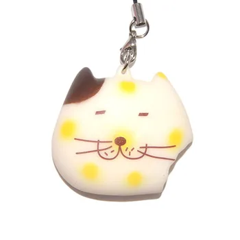 

1PCS New Mini Cute Cat Squeeze Cartoon Face Collectibles Decompression Phone Bag Straps Toy Gift