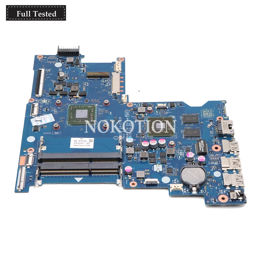 NOKOTION ABL51 LA-C781P 813971-501 813971-001 اللوحة الرئيسية ل HP 15-AF اللوحة المحمول غيفورسي HD8600 2 GB GPU A8-7410 CPU DDR3