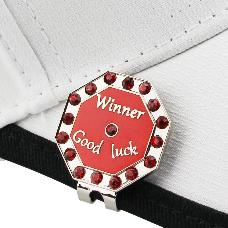 بلينغ الماس الغولف علامات زائد المغناطيسي سبائك قبعة الجولف مشبك للقبعة متعددة الألوان جولف التدريب الايدز للجولف المشجعين