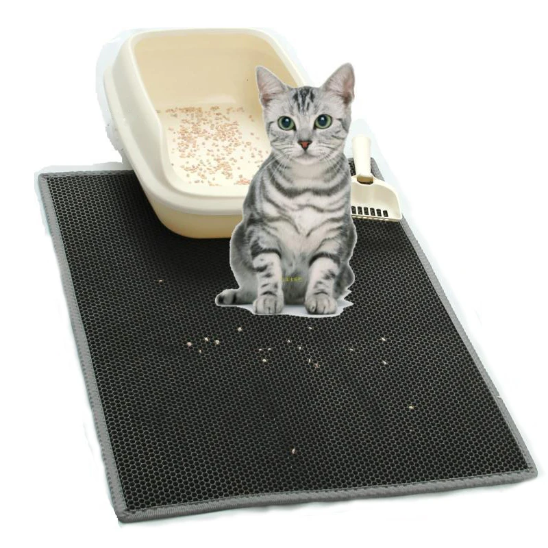 61cm*76cm Big Cat Litter Mat EVA Double Layer Cat Litter Trapper Mats