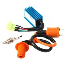 New Racing Ignition Coil+Spark Plug+CDI Box For GY6 50cc-150cc 4-Stroke Engines ATV