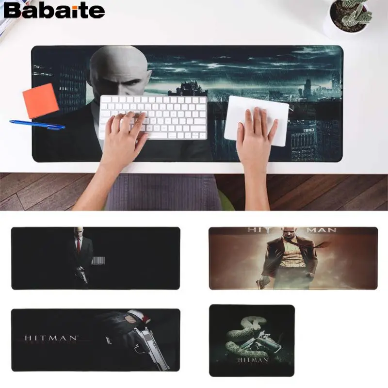 

Babaite Non Slip PC Hitman Keyboards Mat Rubber Gaming mousepad Desk Mat Free Shipping Large Mouse Pad Keyboards Mat