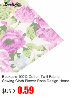 Booksew, с цветочным принтом, хлопок, ткань, 6 шт., 40 см x 50 см, жировые кварталы, подушка для шитья, домашний текстиль, сделай сам, лоскутное шитье, Tissu