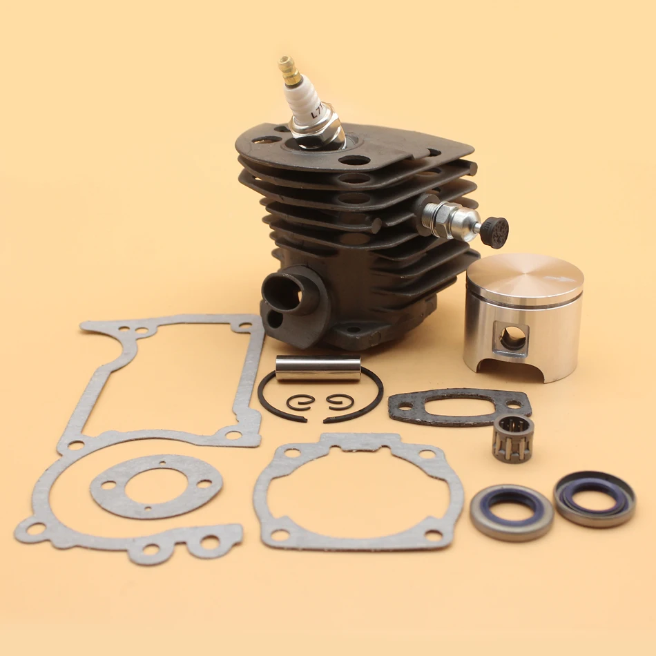 46mm Cylinder Piston Oil Seal Valve Gasket Kit For HUSQVARNA 55, 55 Rancher, 51