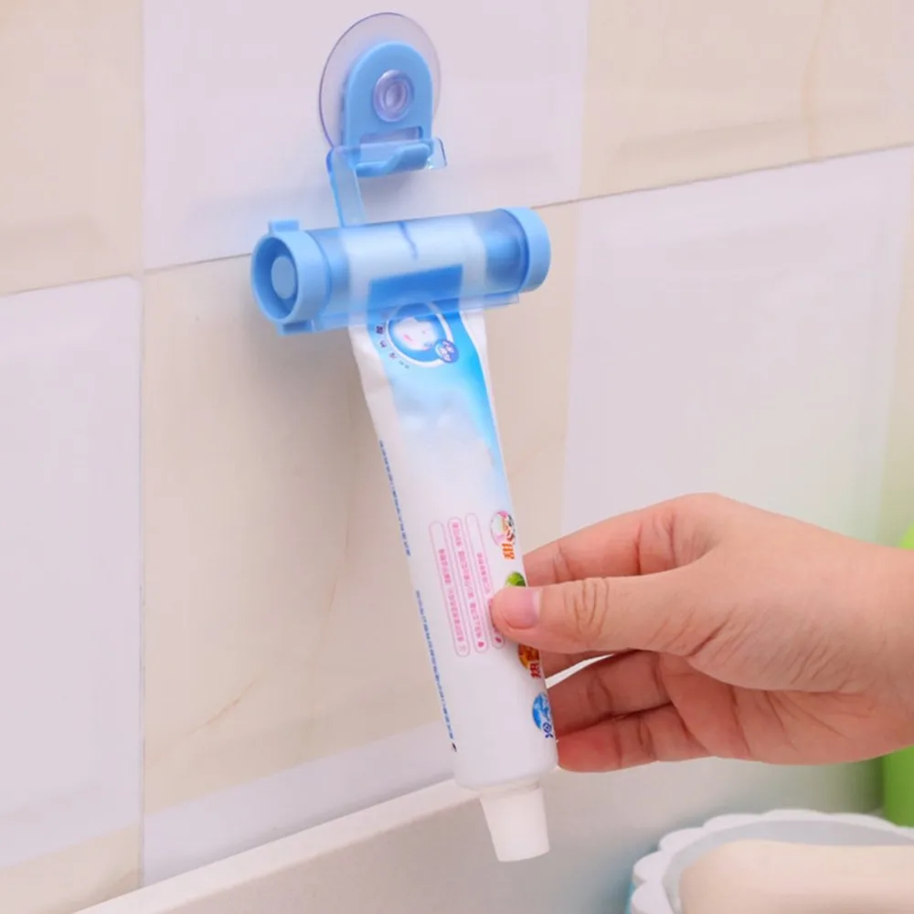 

1 Pc Rolling Squeezer Toothpaste Dispenser Tube Partner Sucker Hanging Holder Bathroom Holder Drop Shipping