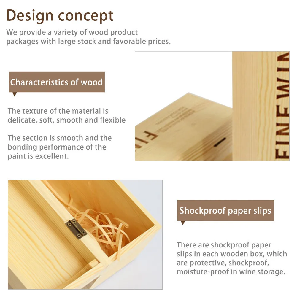 Производители на заказ коробка вина высокого качества сосновая древесина красное вино перевозчик подарочная упаковочная коробка с кожаной сумкой