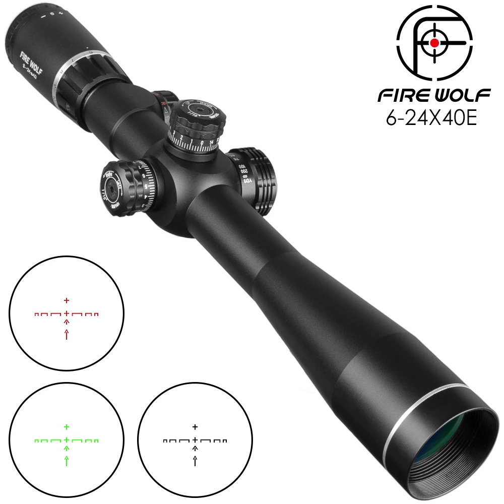 Защитный прицел Fire Wolf 6 24X40 красный и зеленый ударопрочный задний HD специальный перекрестный оптический для