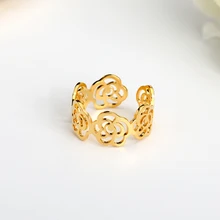 Hollow Rings Gold Rose Flower Finger Rings for Women Wedding Engagement band Jewelry Flower Wedding Rings Gifts Silver anillos Hollow Rings Gold Rose Flower Finger Rings for Women Wedding Engagement band Jewelry Flower Wedding Rings Gifts Silver anillos