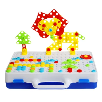 

237Pcs Children Electric Drill Nut Disassembly Match Tool Kit Educational Drill Assembled Building Blocks Toys Kid Playing Sets