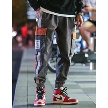 2019New Side Striped Cargo Patchwork Pants Men's Hip Hop Casual Camouflage Streetwear Joggers Sweatpants Man Trousers Fashion 2019New Side Striped Cargo Patchwork Pants Men's Hip Hop Casual Camouflage Streetwear Joggers Sweatpants Man Trousers Fashion