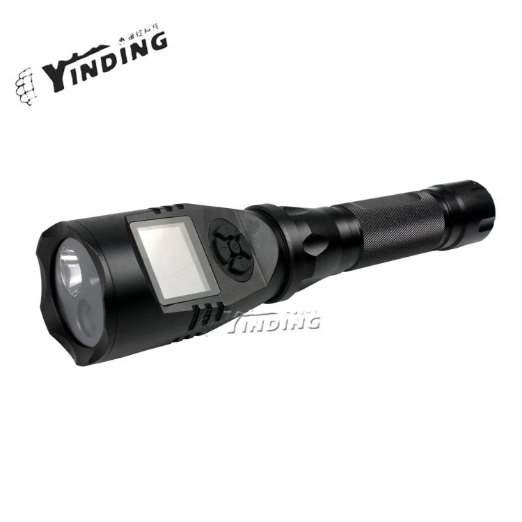 YINDING Intelligent video camera LED aluminum alloy flashlight rechargeable torch waterproof