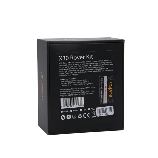 Oryginalny E papieros Aspire X30 Rover zestaw z 2ML Nautilus X atomizer zbiornika NX30 Box Vape Mod e-papieros parownik tanie tanio Z Baterią Kształt skrzynki Electronic Cigarette Kit Vape Brak Metal 2000 mah Aspire X30 Rover Kit Wbudowany 60mm (H) x 22 5 (W) x 36mm (L) Oryginalny E papieros Aspire X30 Rover zestaw z 2ML Nautilus X atomizer zbiornika NX30 Box Vape Mod e-papieros parownik tanie tanio Z Baterią Kształt skrzynki Electronic Cigarette Kit Vape Brak Metal 2000 mah Aspire X30 Rover Kit Wbudowany 60mm (H) x 22 5 (W) x 36mm (L)