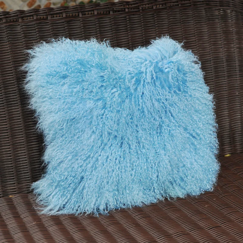 

Free Shipping CX-D-04Y Mongolian Lamb Fur Cushion Cover Home Decorative Pillows Covers