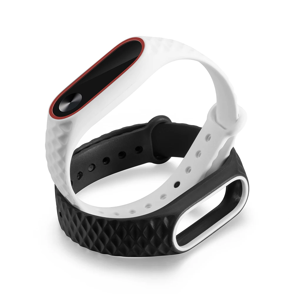 New For Xiaomi Mi Band2 3 Adjustable Bangle Soft Silicone Strap 