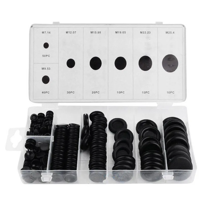 Rubber Grommet Firewall Hole Plug Set Electrical Wire Gasket Kit For Car 170 Pcs