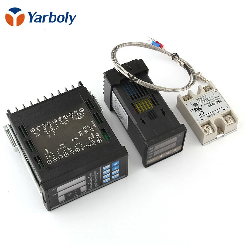 

Digital Adjustable PID Temperature Controller Panel Thermostat PC410 + REX-C100 + Max.40A SSR Relay + K Thermocouple Probe