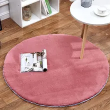 Имитация кроличьего меха круглый ковер плюшевый прикроватный для спальни девочка Круглый дешевый ковер детский игровой плюшевый коврик модный коврик DT-40