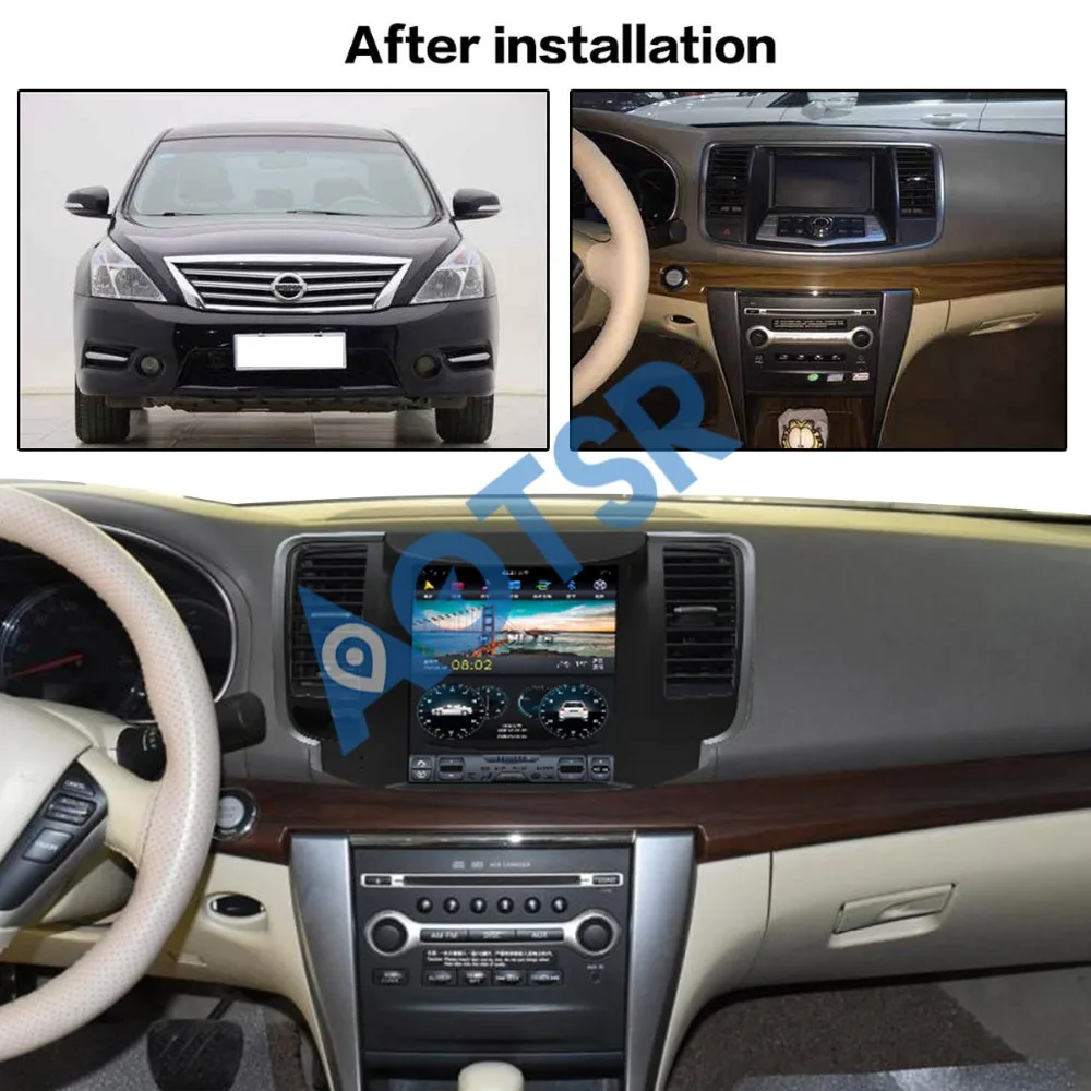Perfect Auto Android 7.1 Tesla Car Vertical screen IPS no DVD Player gps tracker For NISSAN Teana 2008-2011 multimedia car dvr with gps 1