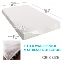 Waterproof Mattress Protector: Cotton Terry Crib Bed Cover