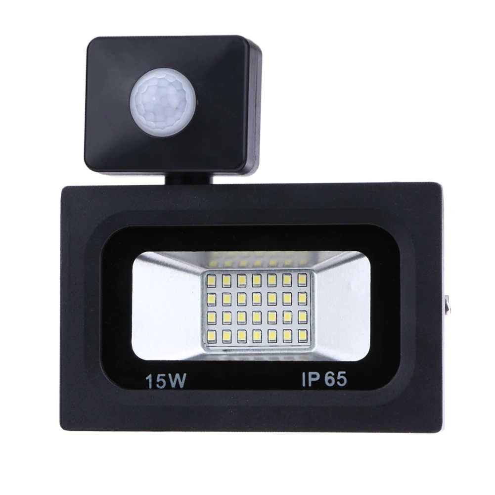 

15W 220V PIR Motion Sensor LED Floodlight Induction Sense Reflector Outdoor Spotlight LED Lights Waterproof IP65 SMD2835 UC#