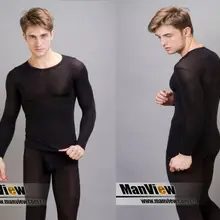 Мужские кальсоны Manview ice silk Ультра-тонкий теплый костюм нижнее белье для мужчин