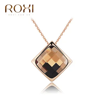 2017 ROXI Charms Hazy Shadow Long Necklace TOP Quality Jewelry Crystal Chains Women Pandent Choker Necklace Fashion Jewelry